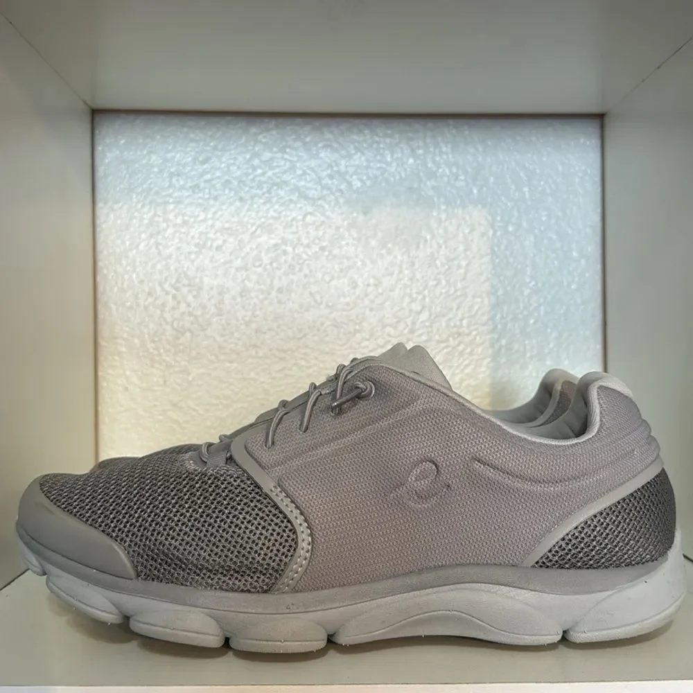 Easy Spirit Womens Comfort Lace Up Knit Walking Gray Athletic Slip On Sneakers